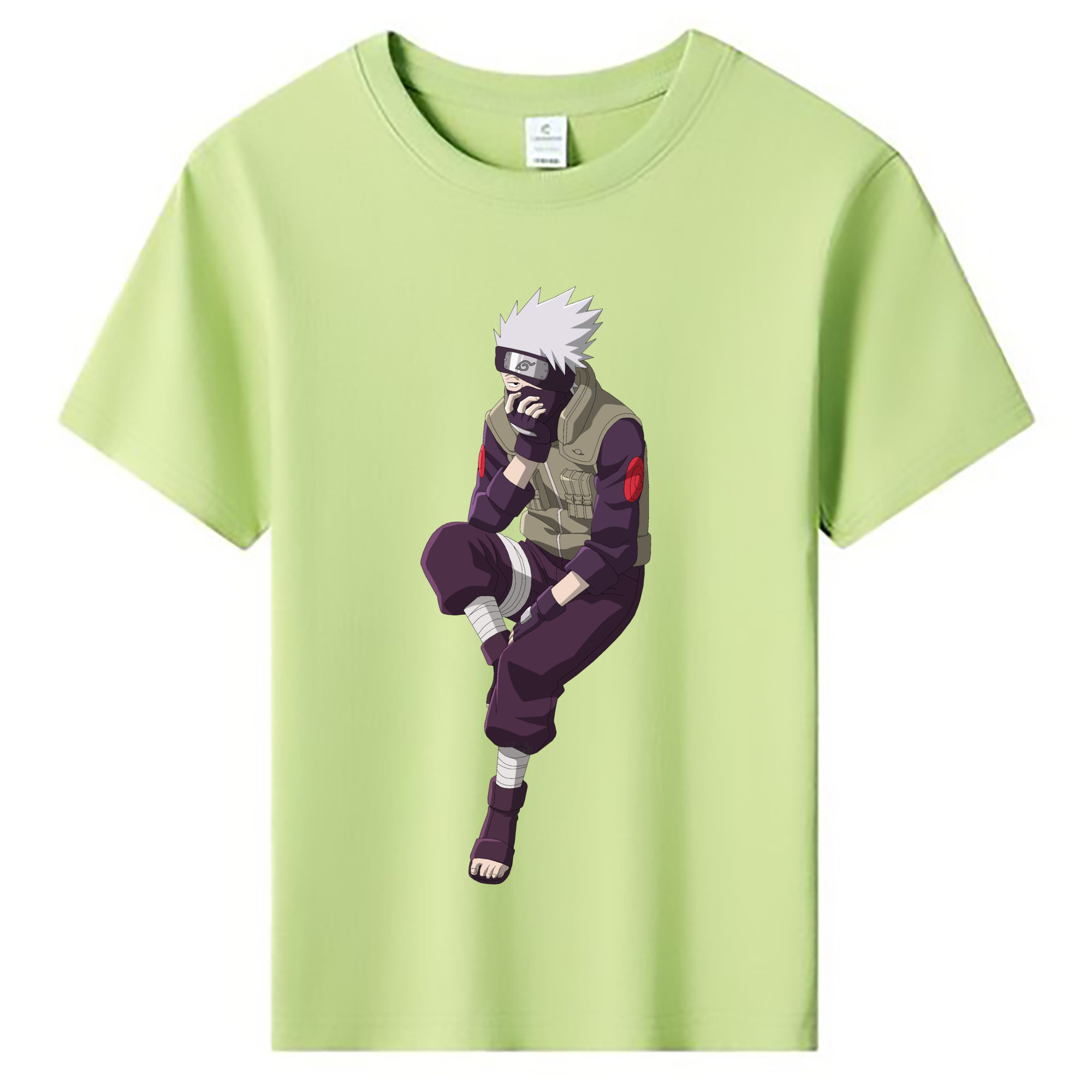 （画像用） NARUTO -ナルト- はたけ カカシ Hatake Kakashi 綿100％キッズTシャツ（フロントプリント）